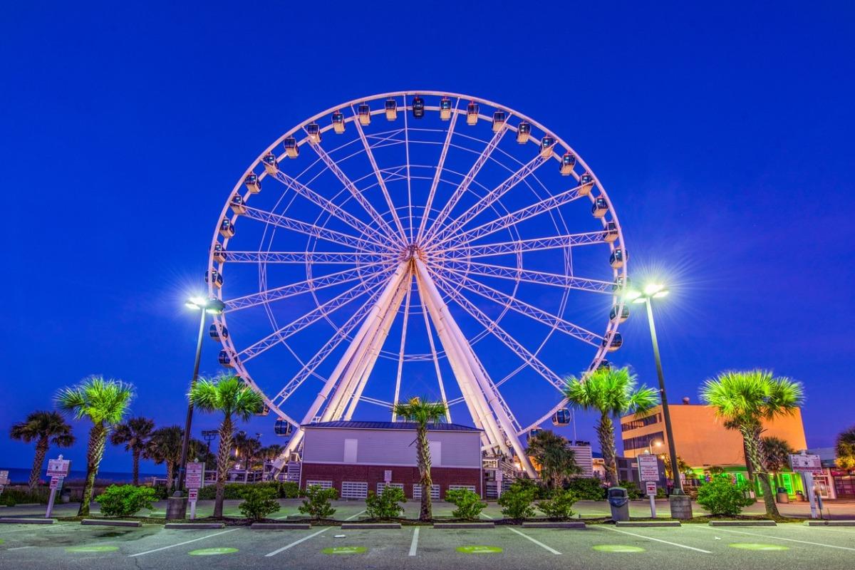 SkyWheel in Myrtle Beach South Carolina at night