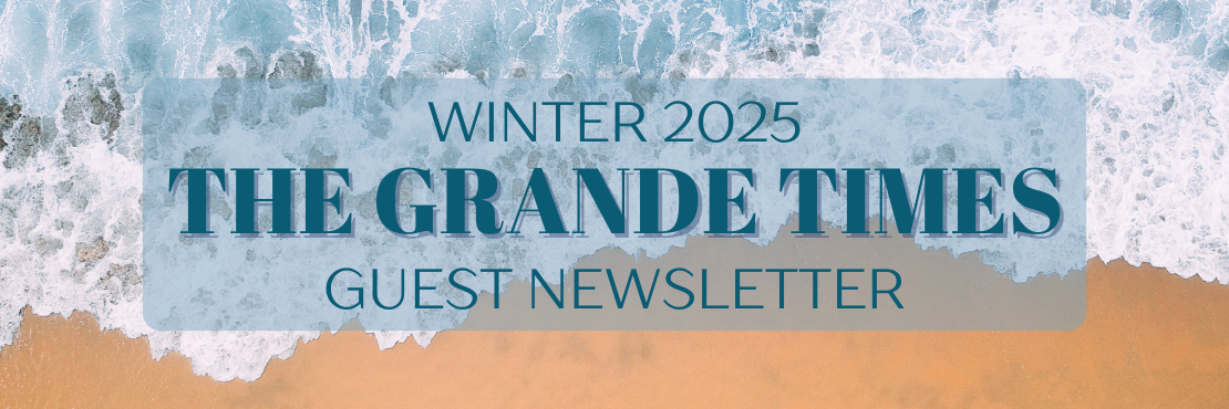 Cover of 'Grande Times' Fall 2023 newsletter with autumn decorations.